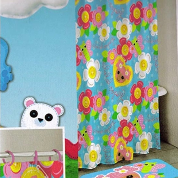 🆕🎀🧼 LaLaLoopsy Shower Curtain & Hook Set NEW with bonus doll gift - Picture 2 of 5